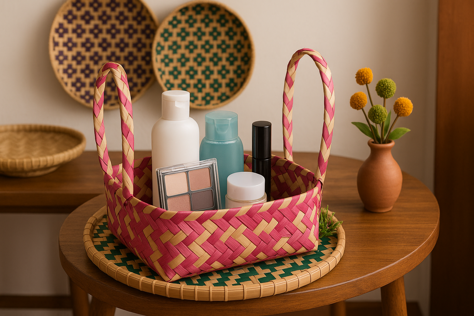 Handwoven Bamboo Hampers Basket